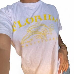 Light pink T-Shirt with Yellow Florida Print youth size XL